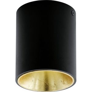 EGLO Polasso - Plafondlamp - 1 Lichts - LED - Ø100mm. - Zwart, Goud