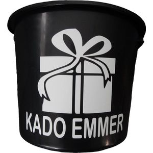 Cadeau Emmer - Kado Emmer - 12 liter - zwart - cadeau - geschenk - gift - kado - surprise