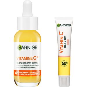Garnier - SkinActive - Vitamine C - Anti-Pigmentvlekken Serum - 30ml + Glowy UV Fluid met SPF50+ - 40ml