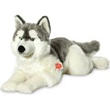 Hermann Teddy Knuffel Hond Husky Liggend