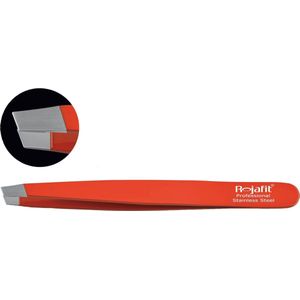 Rojafit Professionele Pincet schuin 9,5 cm-Mandarin Red