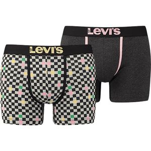 Levi's - 200SF Checkerboard Boxer 2-pack - Jet Black