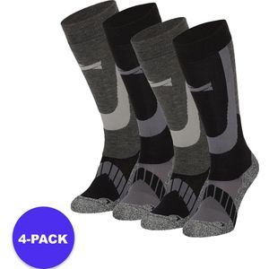 Skisokken Unisex - 4-Pack - Zwart - Maat 35/38