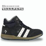 Q1905 - Londen - Werkschoenen - Donkerblauw - Leer/Suède