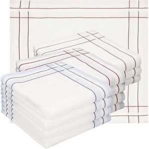 Stoffen zakdoeken voor heren Betz - 12 stuks - 40 x 40 cm of 43 x 43 cm - 100% katoen - dessins design 3 - herenaccessoires