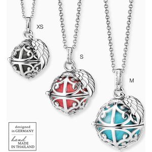 Engelsrufer Hanger 925 zilveren engelenroeper vleugels met klankbol rosé - M