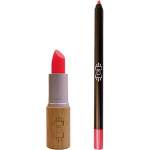 Cosm.Ethics Bar Lipstick Lippotlood Set Glossy - Fel Roze - Duurzaam vegan