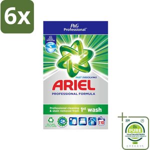 Ariel Actilift - Waspoeder en Vlekverwijderaar - Witte en Lichtgekleurde Was - 110 Wasbeurten - Voordeelverpakking - 6 stuks - Waspoeder - Vlekkenverwijderaar