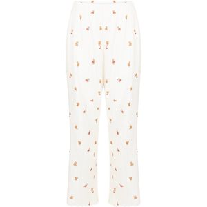 Hunkemöller Dames Nachtmode Pyjamabroek Pointelle - Wit - maat XS