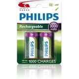 Philips C Oplaadbare Batterijen R14B2A300 - 2 stuks