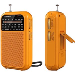 Noodradio - Solar Opwindbaar - Solar powerbank - Zonneenergie - Survival Noodpakket - Zaklamp Oplaadbaar - AM/FM - Noodrantsoen - Geel