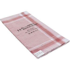 D&L Heren Zakdoeken - Rood - 12 Stuks - Katoen