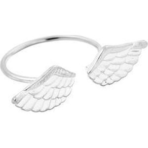 24/7 Jewelry Collection Engelenvleugels Ring Verstelbaar - Engel - Engelen - Chakra - Verstelbare Ring - Zilverkleurig