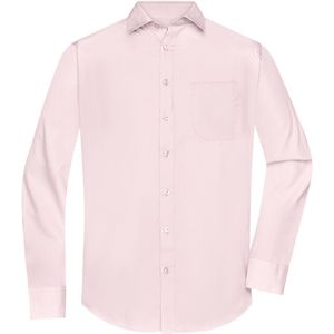 James & Nicholson Overhemd Heren met Lange Mouw (Light-Pink) - Maat M (Inclusief 2 TLRGolf wasknijpers)