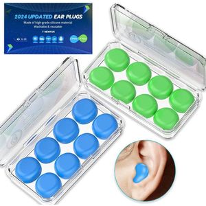 Oordoppen - Herbruikbare Siliconen Ruisonderdrukkende Oordopjes - Comfortabel Slapen en Reizen