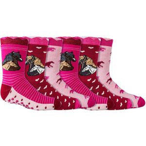 Kindersokken | Antislip zool | Badstof gevoerd | Thema: Paard | Maat: Diverse maten | 6 paar