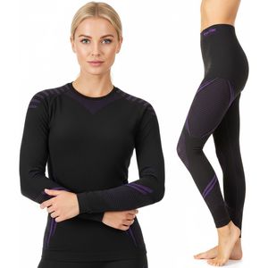 Outtec® Thermo Ondergoed Dames Ademend - Maat M/L - Ski Ondergoed Functionele Ondergoedset, Winter Thermische Onderlaag