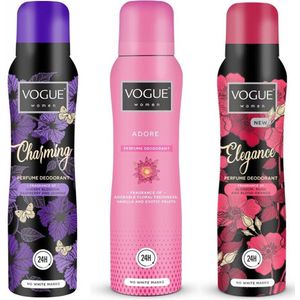 Vogue Parfum Deodorant - Charming / Elegance / Adore