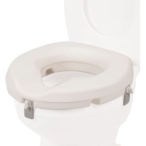 Verhoogde Toiletbril 3 Inch | Laag Profiel | Toiletverhoger met Stabiliteit Lock | Draagbare Bad Veiligheid Ondersteuning