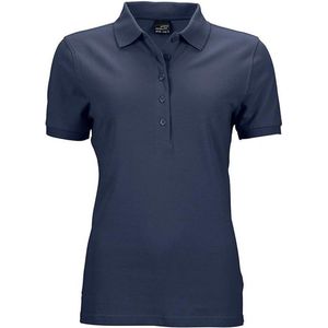 James and Nicholson Dames/dames Elastisch Pique Poloshirt (Marine)