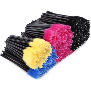 Lot van 300 Multicolor Wegwerpmascara Borstelapplicators - Cilmake-up Borstelsets in 6 Kleuren