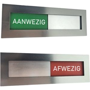 CombiCraft Aanwezig-Afwezig schuifbordje met tape 180 x 60 mm - per stuk