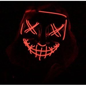 LED halloween masker met verlichting - rood