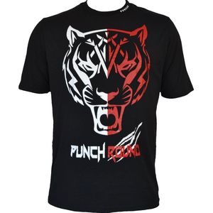 Punch Round Tiger Razor Shirt Kids Zwart Wit Rood - Kids - 6 Jaar