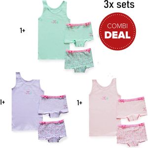 Funderwear - kleuter/kinder/tiener - Ondergoed sets - meisjes - Tiger/Tijger - 3 sets - maat 92/98