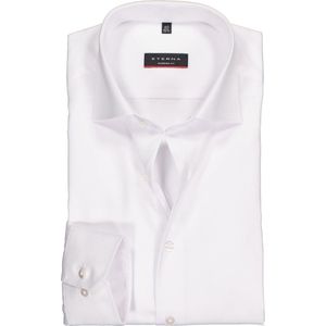 ETERNA modern fit overhemd - mouwlengte 72 cm - niet doorschijnend twill heren overhemd - wit - Strijkvrij - Boordmaat: 43