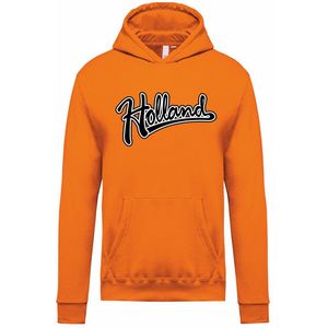 Hoodie Holland Tekst | Koningsdag kleding | oranje hoodie shirt | Oranje | maat L