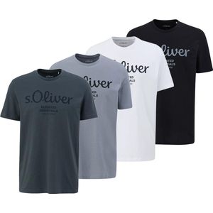 s.Oliver T-shirt Logo T-Shirt Verpakking van 4