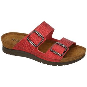 Rohde -Dames - rood donker - slippers & muiltjes - maat 40