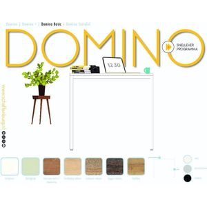 Bureautafel - Domino Basic 160x80 wit - alu frame
