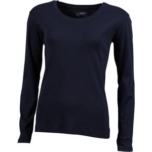 James and Nicholson Dames/dames T-Shirt met lange mouwen (Marine)