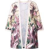 MIAMODA - Dames - Blousejasje lichte A-lijn safariprint - Vanille - Maat 42