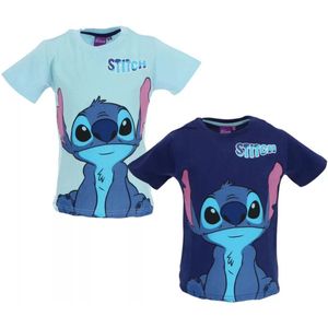 Stitch T-shirt Donkerblauw – Maat 98 – Disney – Korte Mouwen – Jongens & Meisjes