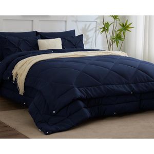 Dekbed 240 x 260 cm, 4 seizoenen, 2-delig, zomerdekbed 150 g/m² + dekbed voor het hele jaar, 300 g/m² = winterdekbed 450 g/m², 240 x 260 cm, ademend dekbed, voor vier seizoenen, zomer, winter,