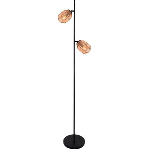 Chericoni - Jute vloerlamp - 2 lichts - Ø 14 cm, hoogte 155 cm