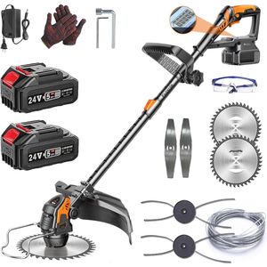 Accu Grastrimmer 3-in-1 met Telescopische Steel en 90° Rotatie - Elektrische Bosmaaier met 2 Accu's