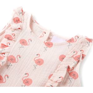 Kinderjurkje met ruches 104 zachtroze