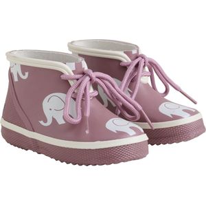 Lage roze (Burlwood) kinderregenlaars met Olifanten Print 20
