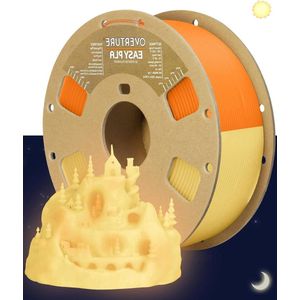 PLA Filament 1.75mm 3D Printer Filament 1kg Spool (2.2lbs) - Glow Orange - High Quality Filament