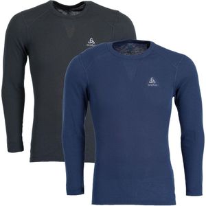 ODLO Suw Top Crew Neck L/S Active Warm 2 Pack Thermoshirt Heren - Maat XL
