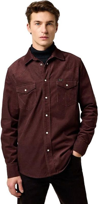 Wrangler Western Cord Overhemd Met Lange Mouwen