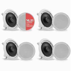 Bluetooth Plafondspeakers – Bluetooth Luidsprekers – Inbouw Speakers – Draadloze Speakers – Plafondluidsprekers – 4-Pack 200W – Draadloos Gemak – Strak Inbouwdesign