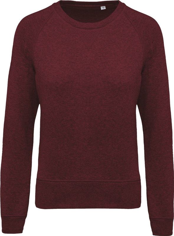 Kariban - K481 - Damessweater - Wine Heather - Ronde Hals - Raglanmouwen