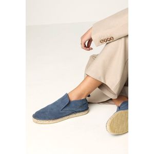 Shabbies Amsterdam Espadrille Elche Lofa Jeans Blue - Maat 37