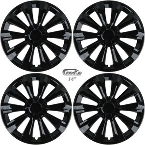 Wieldoppen 14"" DELTA Zwart SET