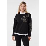 COMMA - Dames sweater - Maat XS - Vrouwen - ZWART -